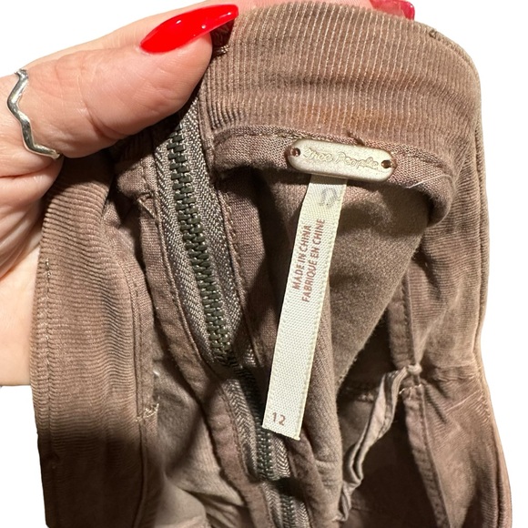 Free People Brown Corduroy Mini Skirt Size 12 - Picture 6 of 10